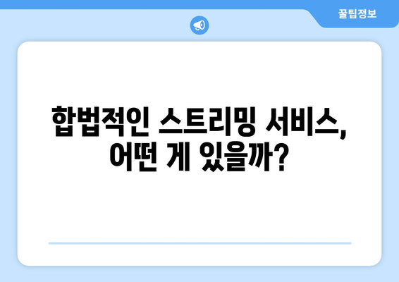 누누티비 이해와 대체 채널 여부