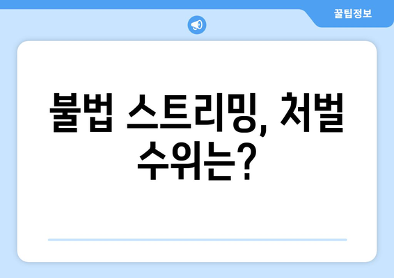 누누티비 시즌 2 시작? 처벌과 대체 수단