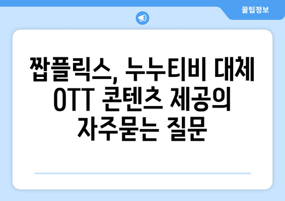 짭플릭스, 누누티비 대체 OTT 콘텐츠 제공