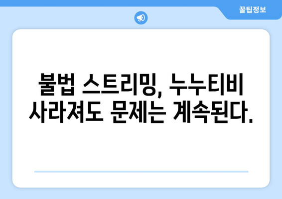 대체 사이트 출현 가능성이 있는 누누티비 서비스 종료