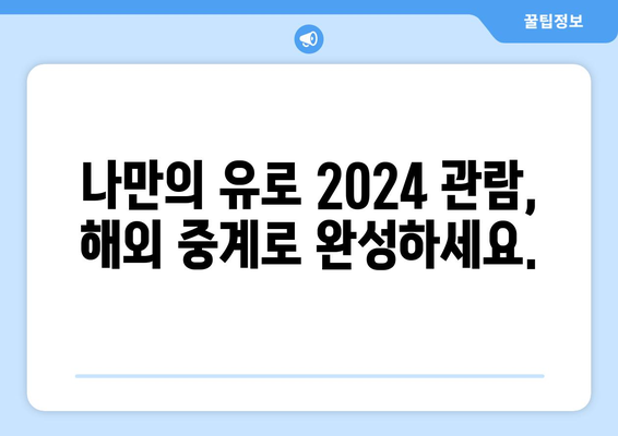 유로 2024 중계: 해외 스포츠 중계