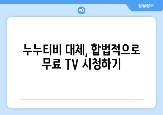 누누티비 대체로 공짜 TV 시청