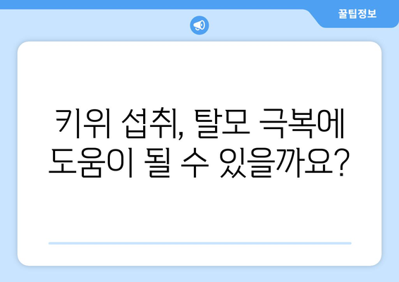 키위: 탈모에 도움이 되는 영양가 풍부한 과일