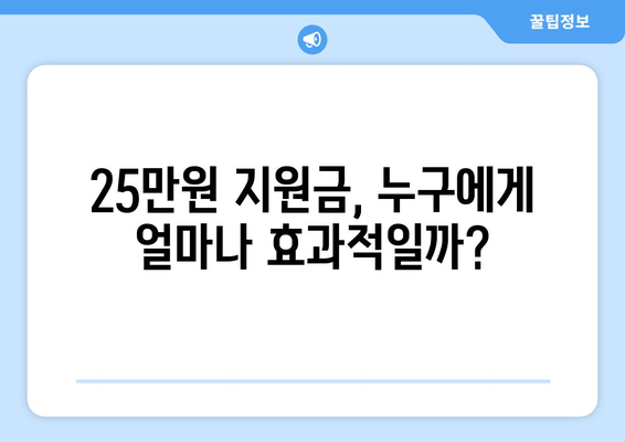 25만원 지원금: 새로운 복지 패러다임의 시작인가 전통적 복지 시스템의 종식인가?