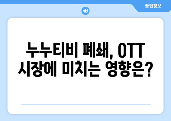 누누티비 사이트 폐쇄: OTT 경제효과 분석