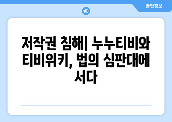 누누티비와 티비위키 문제점 파헤치기