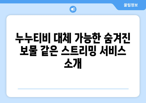 누누티비 대체 가능한 사이트 찾기: 합법적인 옵션 검토