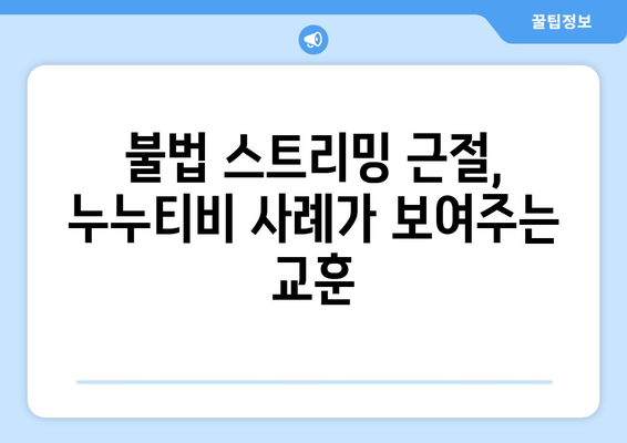 누누티비 불법 행위 처벌: 저작권 보호의 중요성 강조