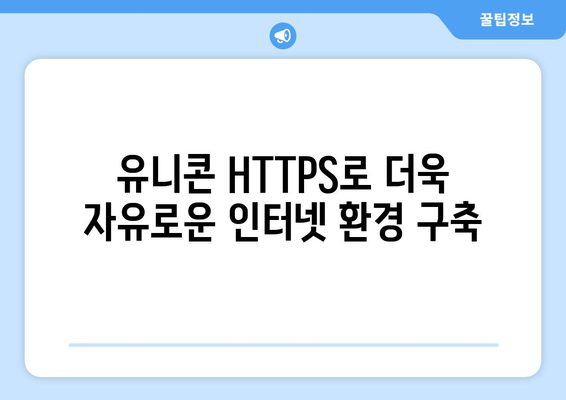 IP 우회 프로그램 유니콘 HTTPS 활용을 위한 가이드