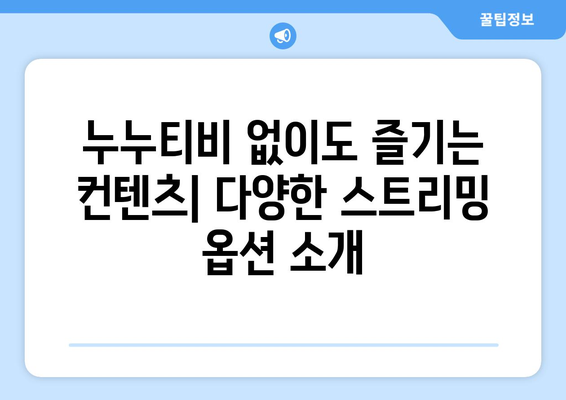 누누티비 비슷한 대체 사이트 탐색