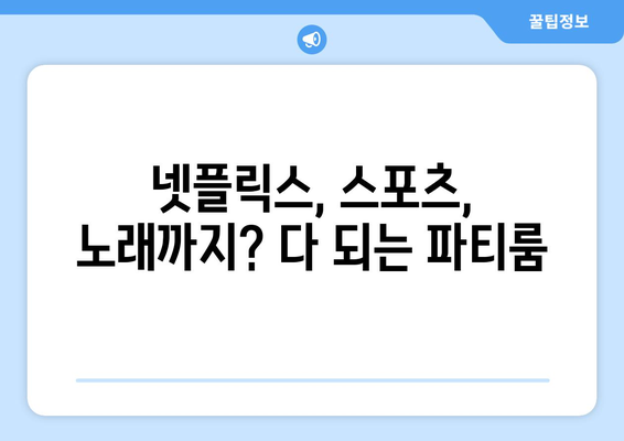 수원 인계동 노래방 연인파티룸, 넷플릭스, 스포츠, 티비 동시 이용