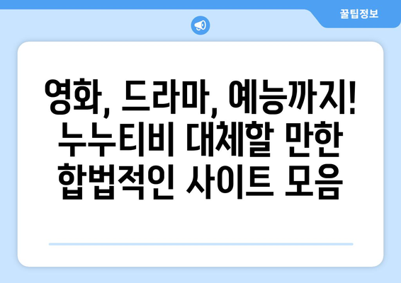 합법적인 누누티비 대체 사이트 추천