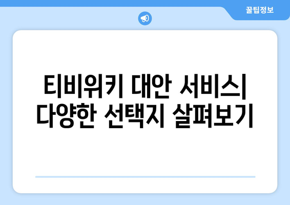 티비위키 오류 해결 방법과 대안