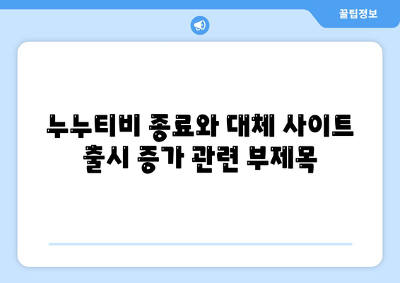 누누티비 종료와 대체 사이트 출시 증가