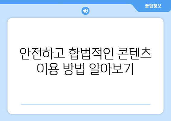 누누티비 대체 헤미리예채파 다시보기: 절대 안전하지 않은 방법