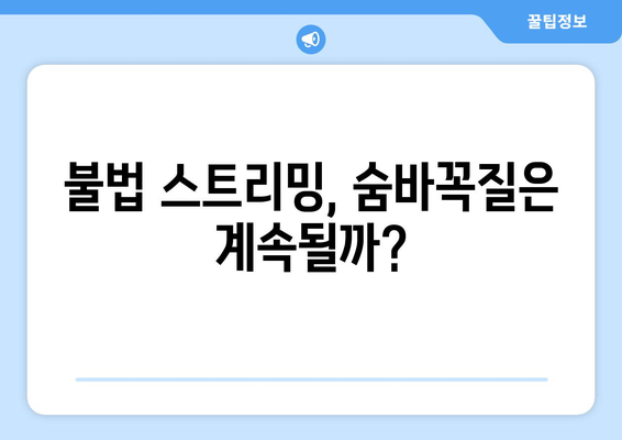 제2의 누누티비 등장: 불법 스트리밍의 미래는 어떨까