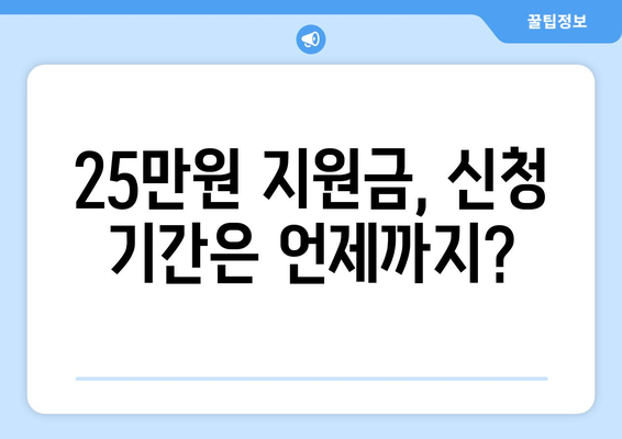 25만원 지원금 지원대상 확인 및 신청 안내