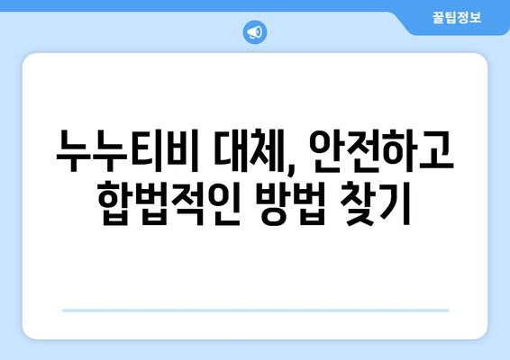 누누티비 대체 추천 및 불법 콘텐츠 시청의 위험성