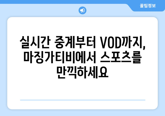 마징가티비: 스포츠 중계의 새로운 패러다임