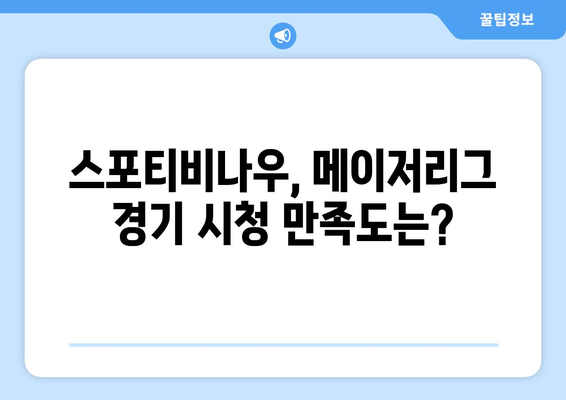 스포티비나우 가입 후기: 메이저리그 경기 시청 실험