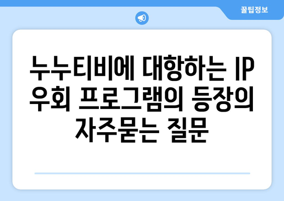 누누티비에 대항하는 IP 우회 프로그램의 등장