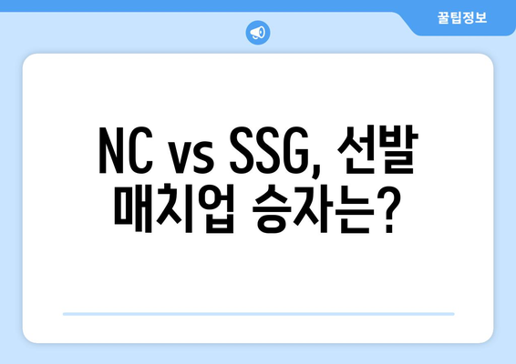 nc 다이노스 vs ssg 랜더스 선발 라인업 및 예상 성적