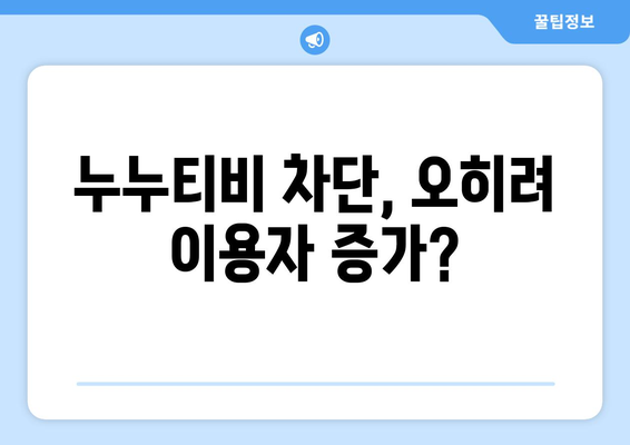 누누티비 불법 시청 차단: 