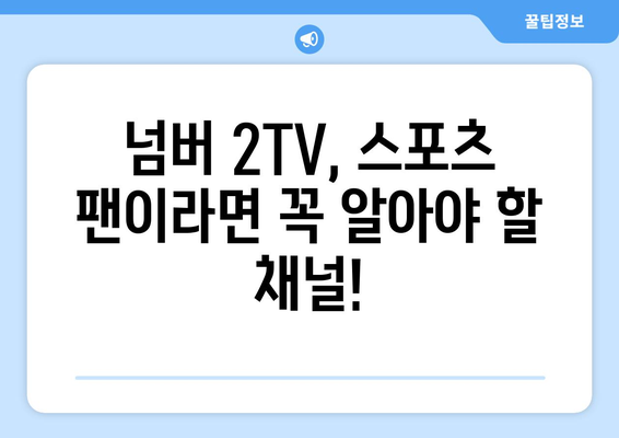 스포츠티비 넘버 2TV 알아보기