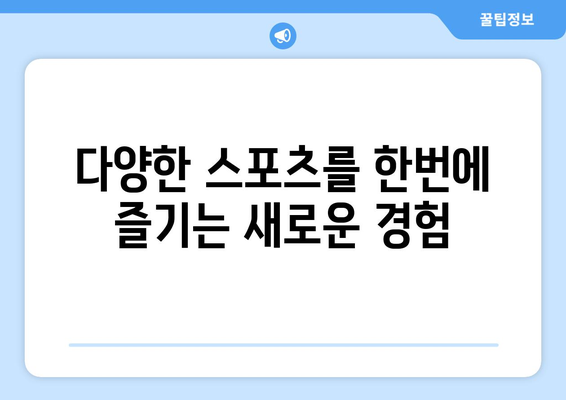 빠른티비 스포츠: 모든 스포츠를 한곳에 모은 엔터테인먼트 허브