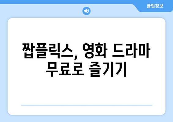 누누티비 대안인 짭플릭스의 OTT 콘텐츠