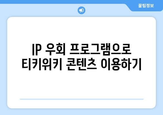 IP 우회 프로그램과 티키위키