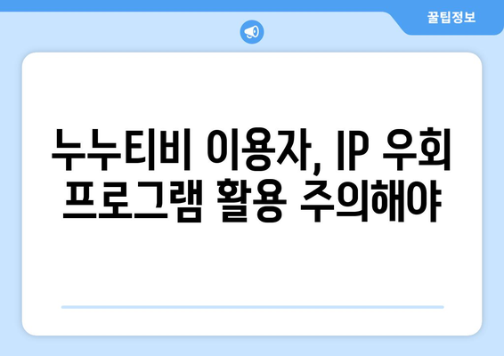 누누티비에 대항하는 IP 우회 프로그램의 등장