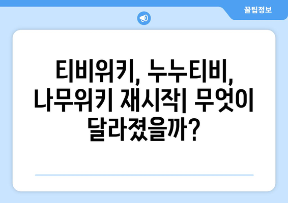 티비위키, 누누티비, 나무위키 재시작