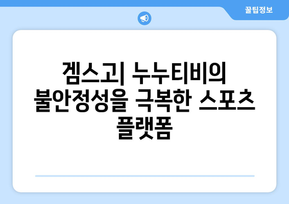 겜스고를 통한 누누티비 대체