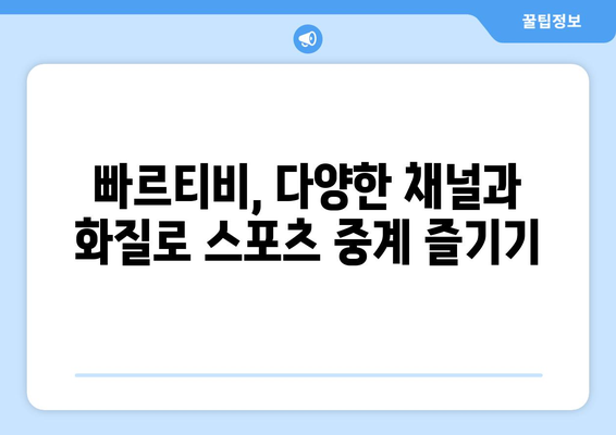 빠르티비를 활용한 스포츠 중계 꿀팁