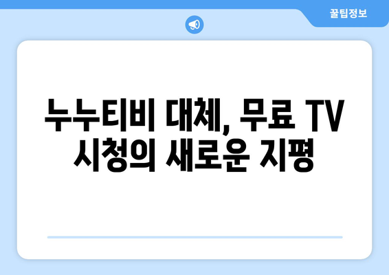 누누티비 폐쇄 이후 나타난 공짜 TV 누누TV 대체 사이트