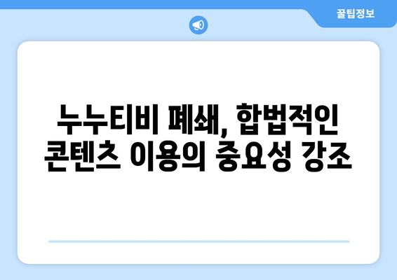 누누티비 자체 앱 폐쇄: 이유와 영향