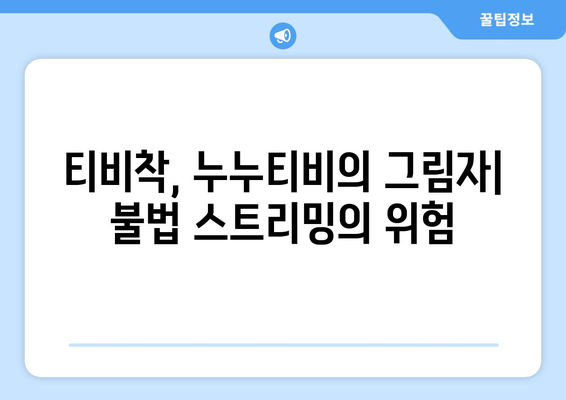 누누티비 대체 사이트 티비착: 불법 행위로 인한 잠재적 처벌 가능성