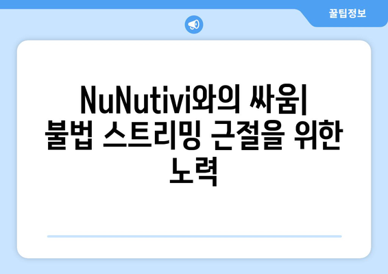 NuNutivi와 전 세계 불법 스트리밍 사이트 활성화