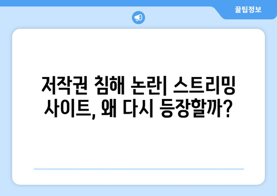 누누, 파묘, 티비위키 등 불법 스트리밍 사이트의 재등장