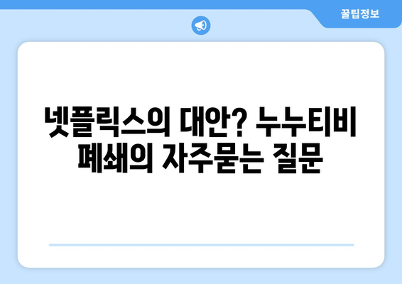 넷플릭스의 대안? 누누티비 폐쇄