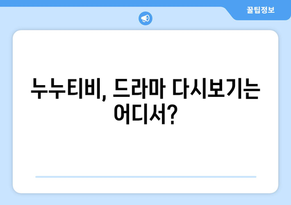 누누티비: 대체 사이트, 다시보기, 접속, 막힘 현황