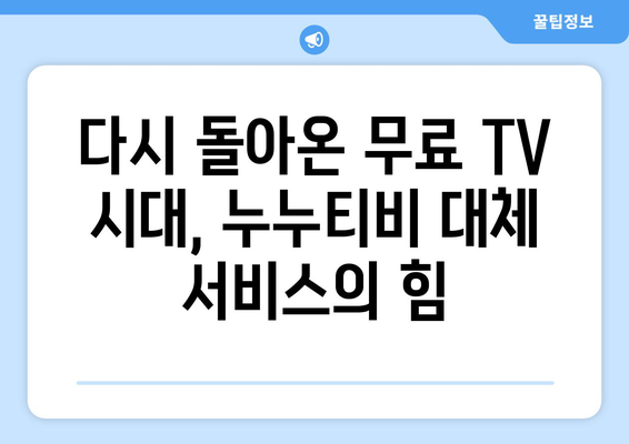 공짜 TV로의 복귀: 누누티비 대체 배후의 영웅