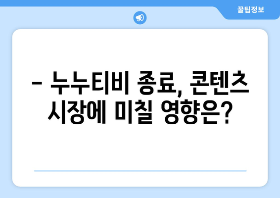 대체 사이트 가능성을 남긴 누누티비 종료