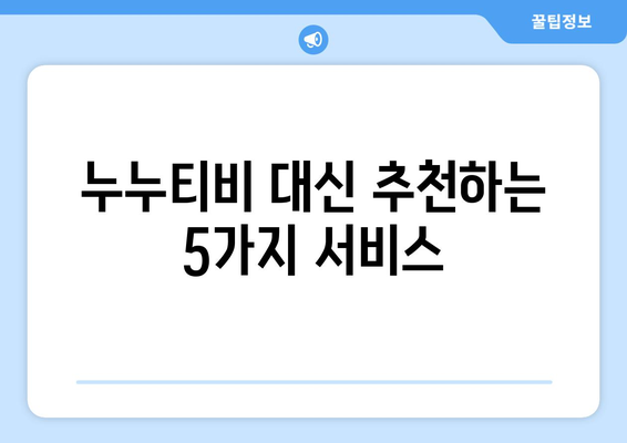 누누티비 대체 서비스 후기