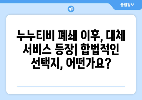 누누티비 처벌 및 대체 서비스 심층 분석: 시즌 2 시작 가능성