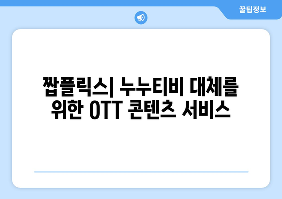 짭플릭스: 누누티비 대체를 위한 OTT 콘텐츠 서비스