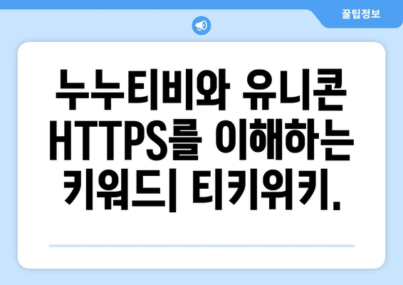 누누티비와 유니콘 HTTPS. 티키위키의 상관관계