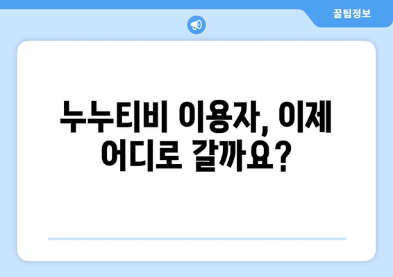 누누티비 서비스 종료: 자진 폐쇄, 대체 사이트는?