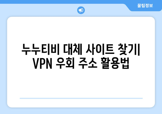 누누티비 대체 VPN 우회 주소 및 불법 처벌